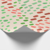 Painted Dots Earth Tone Cadeaupapier (Hoek)