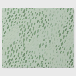 Painted Dots Sage Cadeaupapier