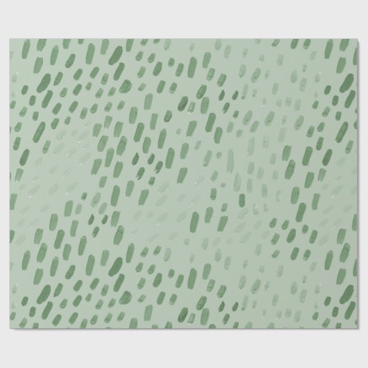 Painted Dots Sage Cadeaupapier (Vlak)