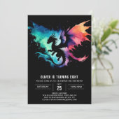 Painted Dragon Birthday DIY Kaart (Staand voorkant)