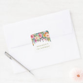 Painted Floral Garden Personalized Party Stickers (Enveloppe)