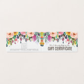Painted Floral Store Cadeaubon Sjabloon (Buitenkant ongevouwen)
