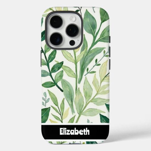 Painted Greenery Botanische Smartphone Accessoire Case-Mate iPhone Case (Achterkant)