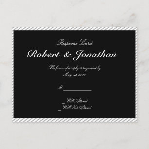 Painted Groom Silhouettes RSVP Briefkaart