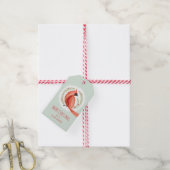 Painted Kardinaal Krans Custom Gift Label met Twin Cadeaulabel (Met Touw)