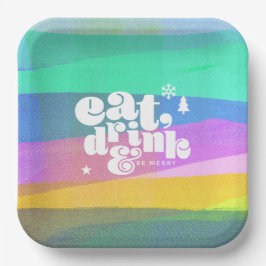 Painted Layers Kerstpapier bord