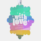 Painted Layers Kerstpapier Ornament Kaart (Links)