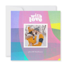 Painted Layers Love bij Christmas Square Fotokaart