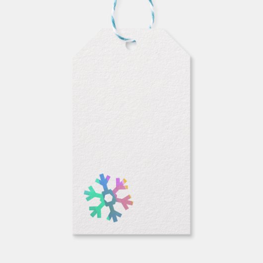 Painted Layers Snowflake Gift Label Cadeaulabel (Achterkant)