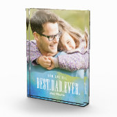 Painted Love Meilleur Papa Jamais Photo Bloc (Droite)