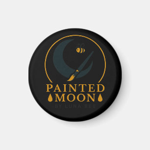 Painted Moon beroemd gemaakt door Luna Bee Brand B Magneet