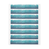 Painted Ocean Waves Blauwe Waterverf (Vel)