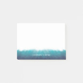 Painted Ocean Waves Blauwe Waterverf Gepersonalise Post-it® Notes (Voorkant)