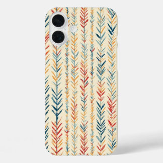 Painted Pine Needle Stripes - IPhone 16 Hoesje