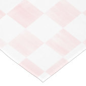 Painted Pink and White Check Checkerboard Pattern Medium Tafelloper (Hoek)