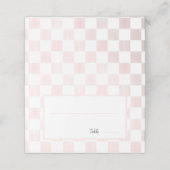 Painted Pink Checkerboard Pattern Wedding (Buitenkant ongevouwen)