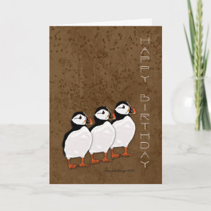 Painted Puffin Verjaardag Kaart - Verjaardag Kaart