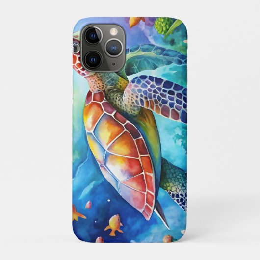 Painted Sea Turtle  Case-Mate iPhone Case (Achterkant)
