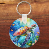 Painted Sea Turtle  Sleutelhanger (Voorkant)
