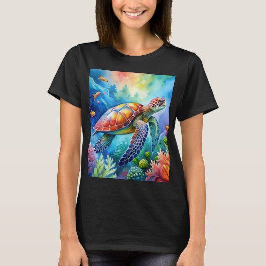 Painted Sea Turtle T-shirt (Voorkant)