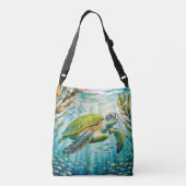 Painted Turtle Crossbody Tas (Achterkant)