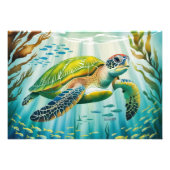 Painted Turtle Foto Afdruk (Voorkant)