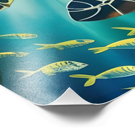 Painted Turtle Foto Afdruk (Hoek)