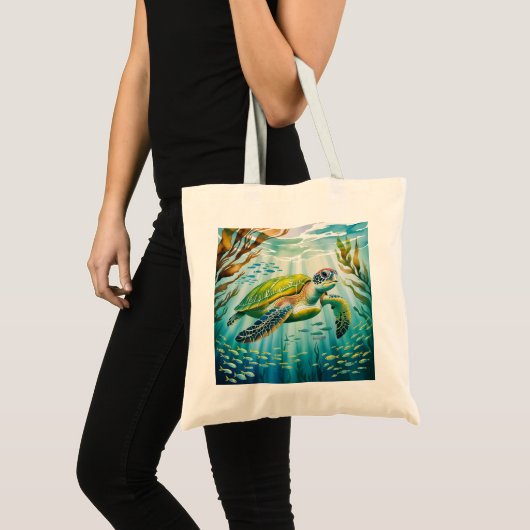 Painted Turtle Tote Bag (Voorkant (product))