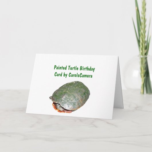 Painted Turtle Verjaardag Wenskaart Kaart (Achterkant)