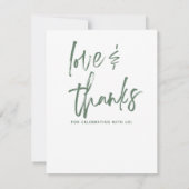 Painted Waterverf Heart Wedding Fotoscript Bedankkaart (Achterkant)