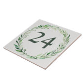 Painted Wreath Custom House Nummer Bord Teken Tegeltje (Zijkant)