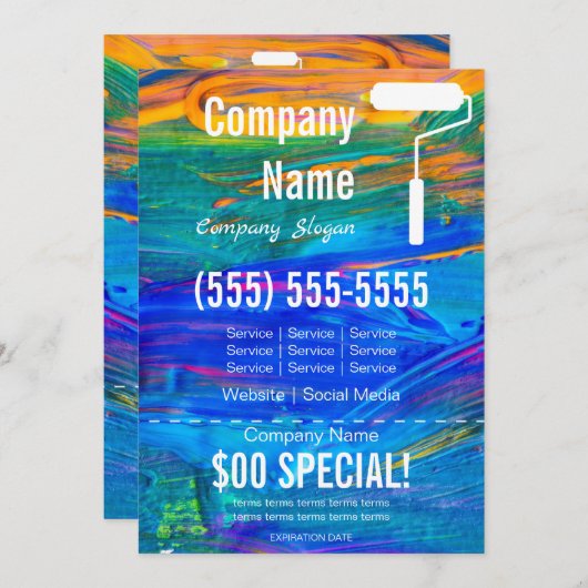 Painter 5x7 brochure kaart (Voorkant / Achterkant)