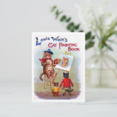 Painter Cat, Louis Wain Briefkaart (Staand voorkant)