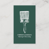 Painter & Decorator Dark Green and White Visitekaartje (Voorkant)