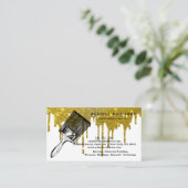 Painter Gold Drip Visitekaartje (Staand voorkant)