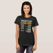 Painter Hourly Rate Painter T-shirt (Voorkant volledig)