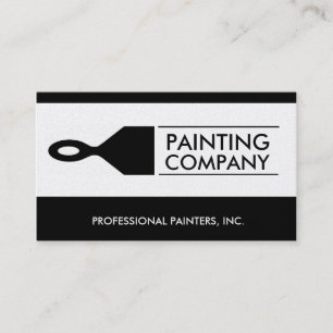 Painter Painting Contractor Paint Brush Gold Paper Visitekaartje
