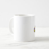 Painter Penguin - White Coffee Mok (Voorkant links)