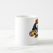 Painter Penguin - White Coffee Mok (Center)