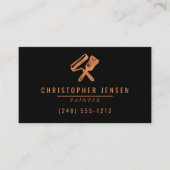 Painter QR Code Painting Business Black Copper Visitekaartje (Voorkant)