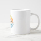 Painter Retro Sunset Design Extra Grote Beker (Rechts)