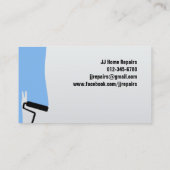 Painter Rolborstel Schilderen Blauw Visitekaartje (Achterkant)