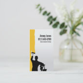 Painter Rolborstel Schilderen Oranje Visitekaartje (Staand voorkant)