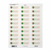 Painterly Abstracte kunst Monogram en terugkeer ad Etiket (Full Sheet)