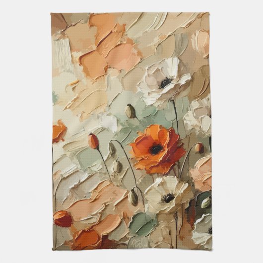 Painterly Bloomscape Theedoek (Verticaal)