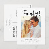 Painterly eindelijk EDITABLE KLOR sparen de Datum Briefkaart (Voorkant / Achterkant)