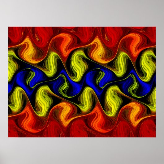 Painterly Fire Abstract Poster (Voorkant)