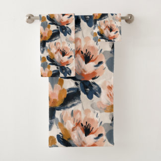Painterly Floral Botanical Towel Bad Handdoek