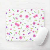 Painterly Floral Muismat – Artistic Gift voor mama (Met muis)