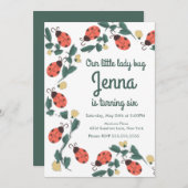 Painterly Lady Bug Birthday (Voorkant / Achterkant)